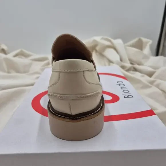NEW Blondo Penny Waterproof Loafers slip on flat bone Leather women size 7 - Picture 6 of 8